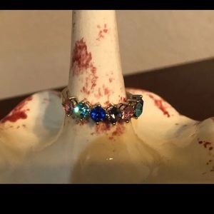 Multi stone crystal rhinestone ring